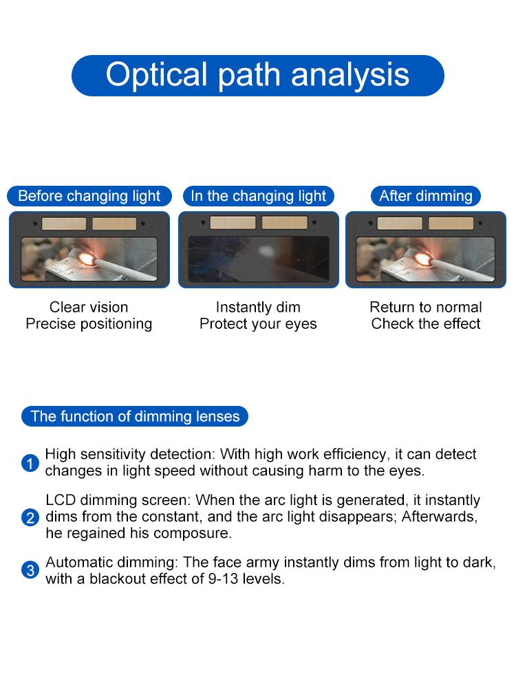 Automatic Darkening Dimming Welding Glasses Anti-glare Argon Arc Welding Glasses Welder Eye Protection Goggles Tools