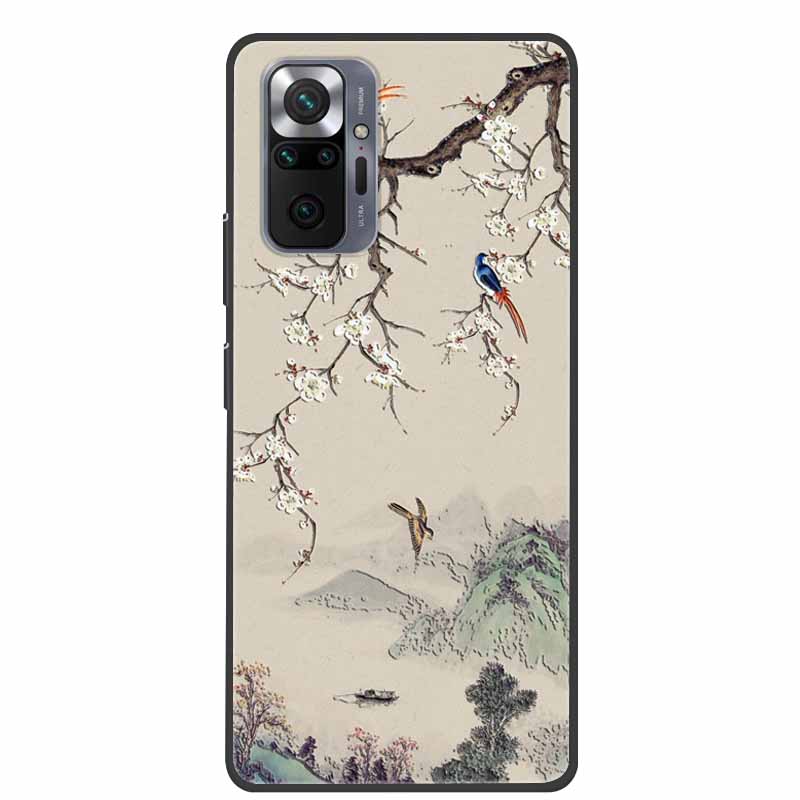Phone Case for Redmi Note 10 Pro 3D Blossom Emboss Back Cover for Xiaomi Redmi Note 10S 10 4G 5G Silicone Soft Floral Capa Shell