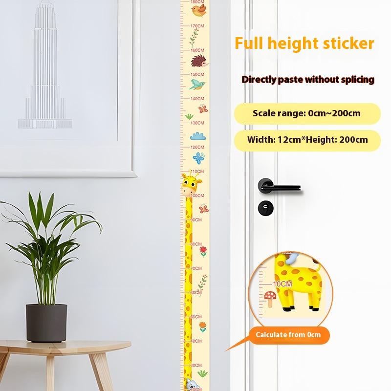 Height 2M Cartoon Wall Sticker Measuring Instrument Ruler For Measuring Height Sticker Wallpaper Growth Chart Can Be Removed