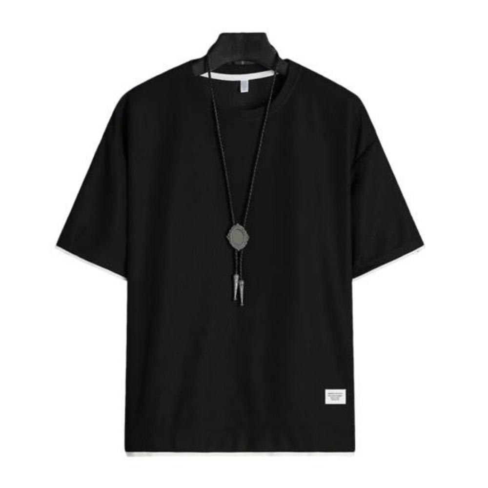 Hip Hop T-Shirt Stilvolles, einfarbiges, weiches Herren-Sommer-T-Shirt Lässiges Herren-Pendel-Top Sommer-T-Shirt Männerkleidung