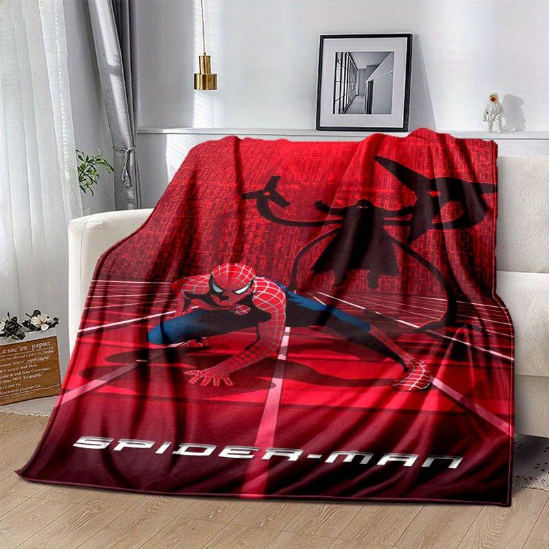 

Spider-man Cartoon Flannel Blanket - Ultra-Soft, Cozy, and Comfortable for Sofa, Bedroom, Camping, and Travel - Four-Season Versatility, Vib 130x150cm