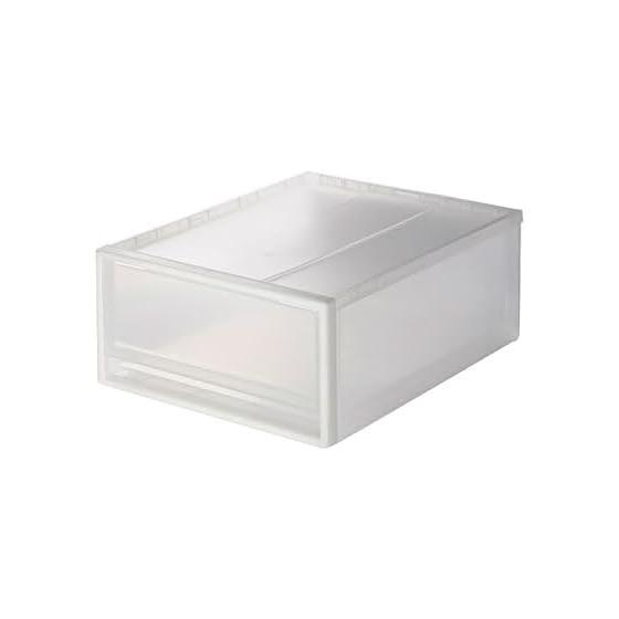 MUJI Polypropylene Storage Case Small Width 34 x Depth 44.5 x Height 18 cm Set of 2 84835414 Costume Case Storage Case Storage Box