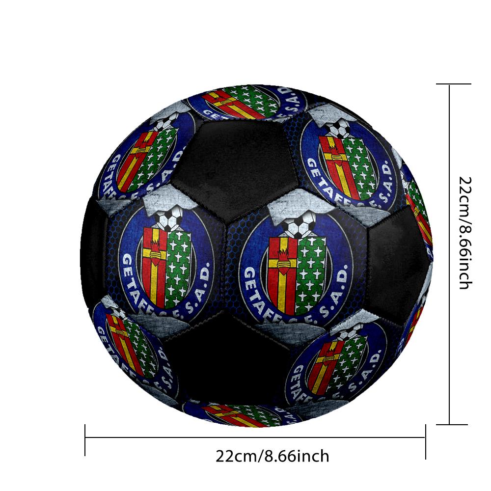 SIZE 5 Getafe CF Soccer Ball Colorful All Ages Machine Stitched PVC Competition Ready Durable High-Bounce
