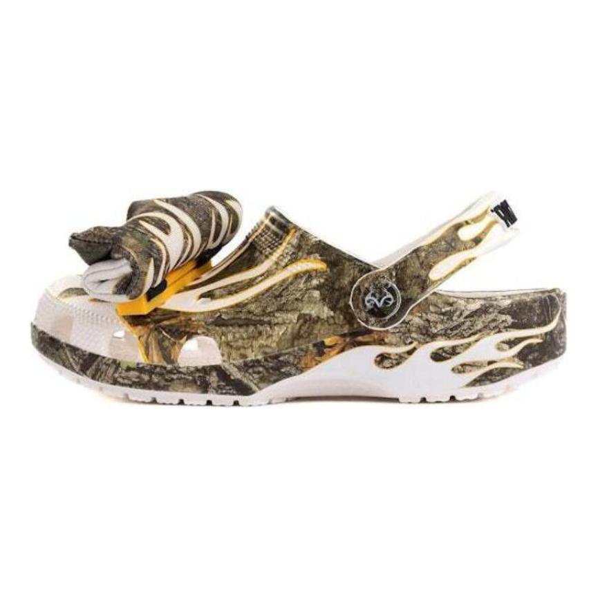 Crocs Nascar Realtree Moda Temperamento Versátil Tendência Sapatos com Furos Unissex Camuflagem
