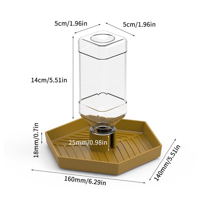 1 Pc Reptile pet terrapin lizard yellow edge reptile food bowl water bowl automatic water dispenser plastic food tray water tray