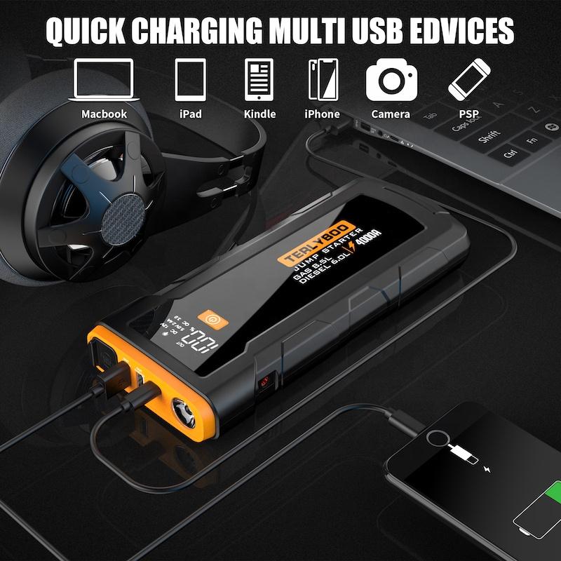 4000A 12V Battery Car Power Bank Jump Starter Portable Car Jump Starter