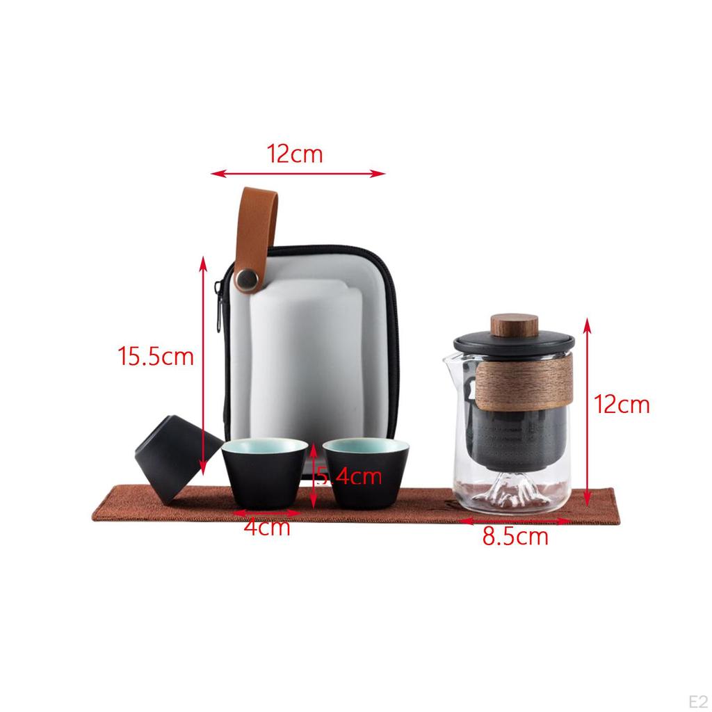 Ceramic Tea Set with Infuser And 3 Cups - Sleek Functional