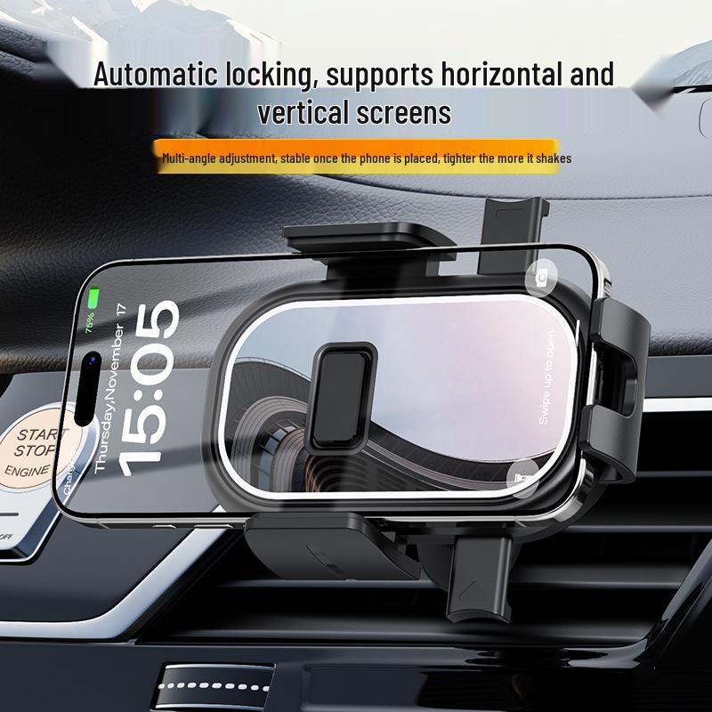 Universal Car Air Vent Phone Holder - High Temp Resistant, ABS Material, Shockproof Navigation Mount