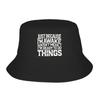 Unisex Women Kawaii Bucket Hat Just Because Im Awake Funny Quote  Accessories Bob Hat For Picnic Headwear Lightweight