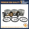 3 Set D722 Piston + Ring Kit Set Oversize 67mm (+0.50mm) for Kubota D722