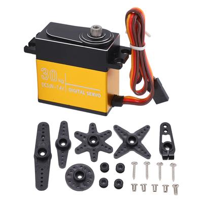 30KG Digital Servo Waterproof RC Metal Gear Servo with 25T Arm for 1 8 1 10 RC Car Boat Robot