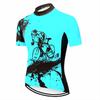 Maglia da Ciclismo da Uomo Mountain Bike Manica Corta Traspirante Abbigliamento Sportivo Ciclismo su Strada e Sentiero