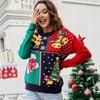 2022 New Women's Small Snowflake Christmas Knit Sweater Christmas Tree Sweater