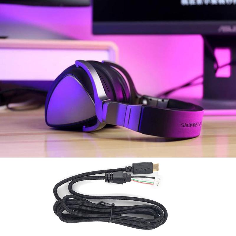 Kopfhörerkabel Audiokabel für ROG für Delta USB-C Gaming-Headset Zubehör Schwarz