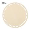 2pcs Crochet Basket Base 5.5" Round Wooden Crochet Bag Bottom Circle Wooden Basket Bottom for DIY Basket Crochet Bag Weaving