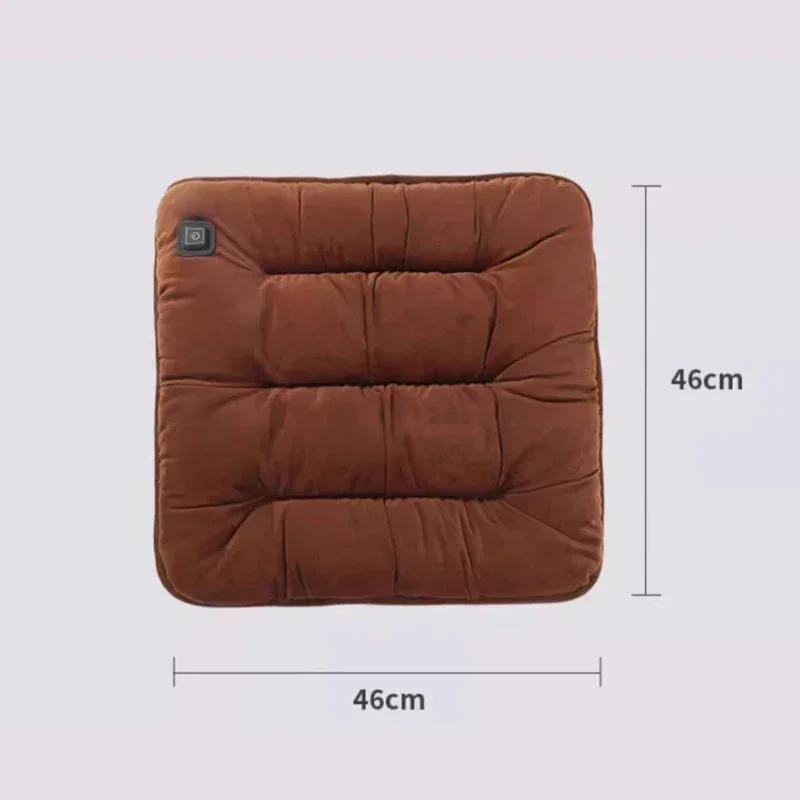 Winter Plush Seat Cushion Quick-Heating Car Heated Seat Cushion For Car, Home, 12V USB Electric Heating Single Pad