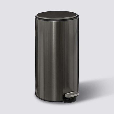 "Delta" Metal Trash Can 30 Liters Atmosphéra - Black Stainless Steel