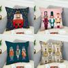 Nutcracker Soldier Pillow Case For Car Sofa Decorative Home Doublesided Print Plush Square Throw Pillow Cushion Cover