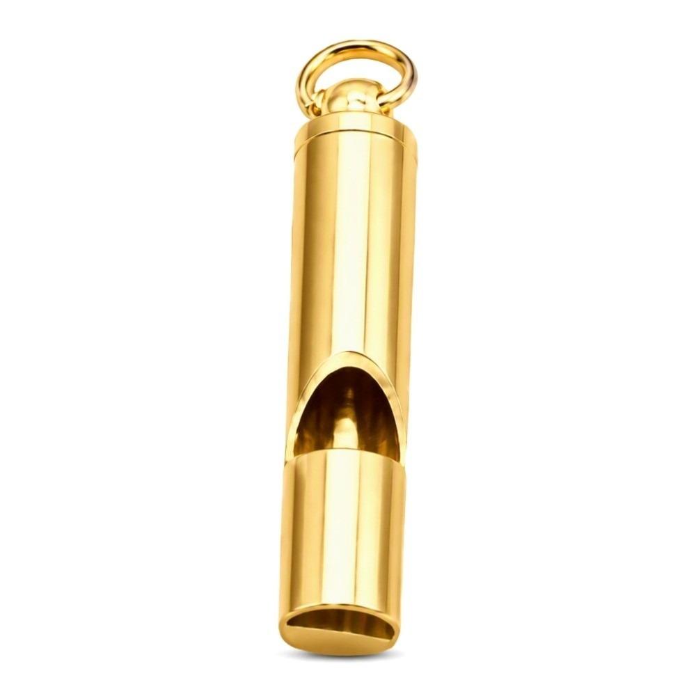3pcs Brass Material Survival Whistle 125dB+ Loudness Emergency Whistle Sport Events
