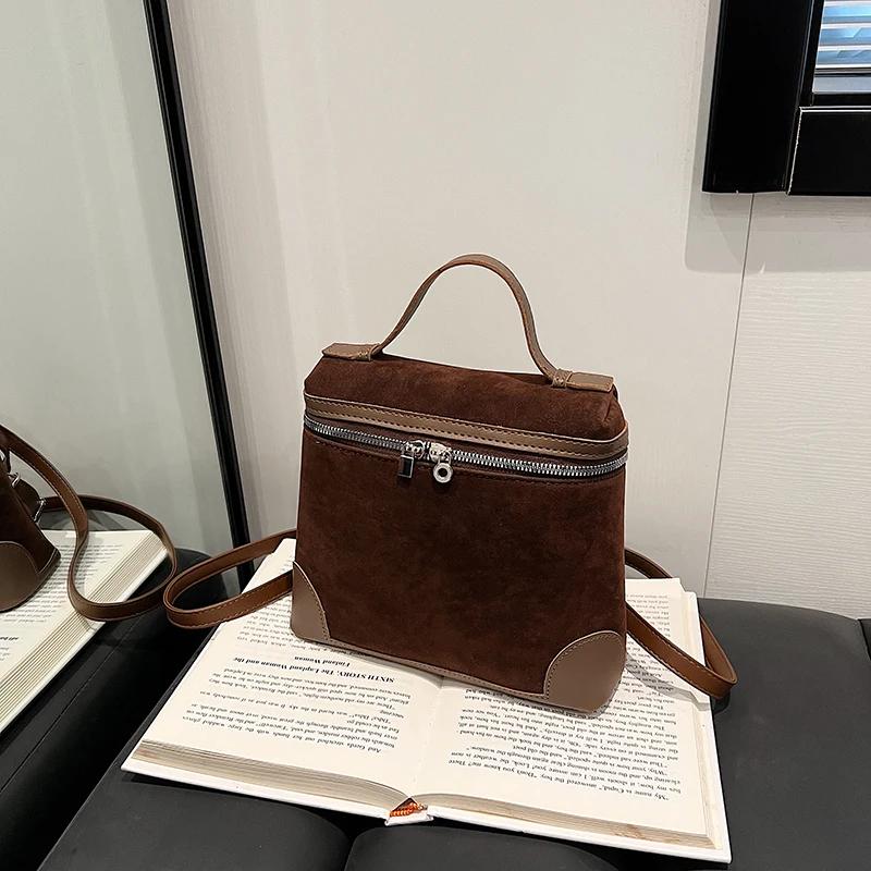 Solid zipper shoulder bags for women pocket with flap bucket type comfortable PU bags high quality fashionable