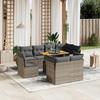 VidaXL Garden Lounge Set with Cushions 9 Pcs, Patio Sofas, Patio Furniture Set, Outdoor Furniture, Grey 3272292