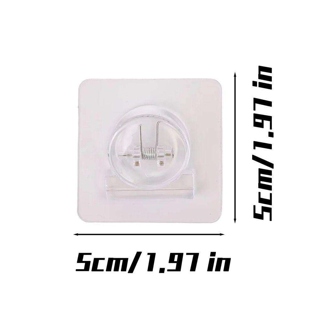 1pc Self Adhesive Refrigerator Clip Transparent Wall Clip Refrigerator Organization