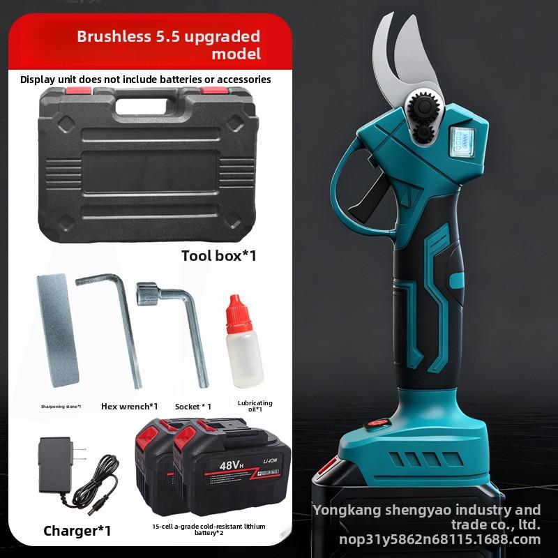 Handheld electric pruning shears: lithium battery charging garden shears