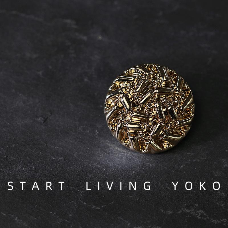 Blazer Suit Golden Settings For Clothing Handicraft Diy Crafts Garments Needlework Accessories Round Metal Sewing Buttons 6pcs