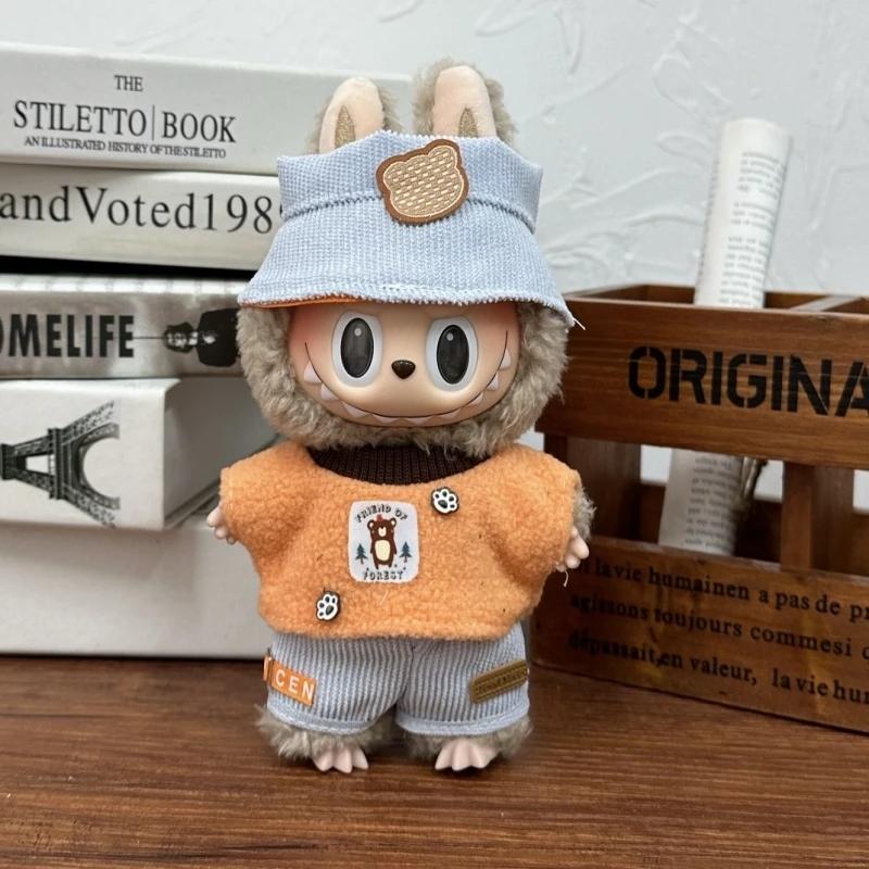 Suitable for 17cm Labubu Clothes Cute Overalls Skirt Suit V1 V2 V3 DIY Clothing Accessories Creative Children's Toy Gifts