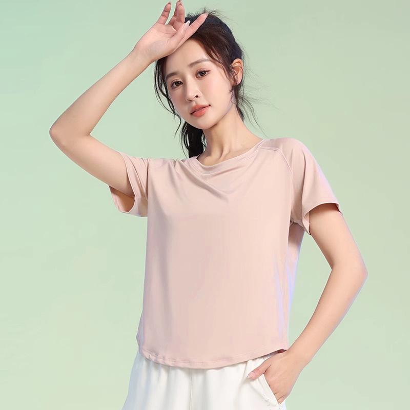 

Летний женский быстросохнущий комплект для йоги и спорта - Облегающий свободный крой со стрейчем, короткие рукава для бега и фитнеса XXL