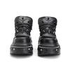 Nouvelles chaussures de style punk pour femmes, chaussures à lacets, hauteur de talon 6 cm, chaussures à plateforme, bottines gothiques rock, décoration en métal, baskets pour femmes