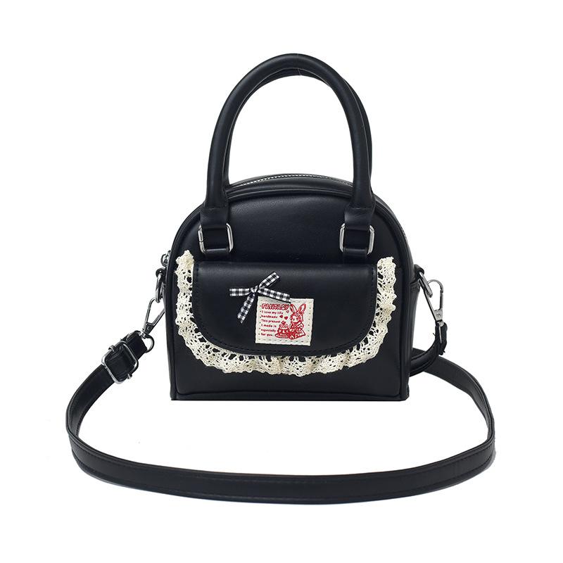 Korean Version of Sweet Ballet Style Dopamine Portable Boston Bag Commuting Versatile High Sense Foreign Style Messenger Women's Bag