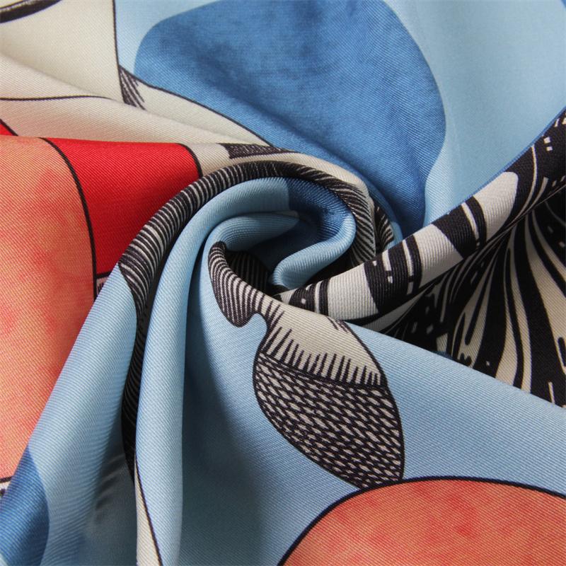 Silk Scarf Women Foreast Horse Print Square Scarves Head Echarpes Silk Foulards Femme Wraps Beach Shawls Bandana Lady Hijabs