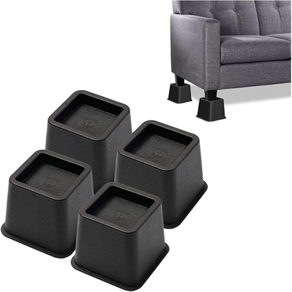 4Pcs Shock-Absorbing Bed Foot Pads Heavy Duty Table Lifters Stable Furniture Leg Risers  Chair Legs
