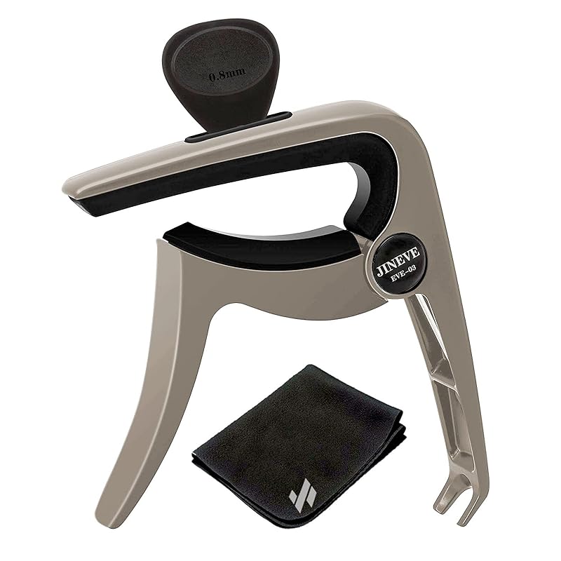 

JINEVE [type] guitar capo tasto multifunctional one touch guitar capo 3IN1 zinc alloy With silicone pick slot acoustic guitar electric guitar for