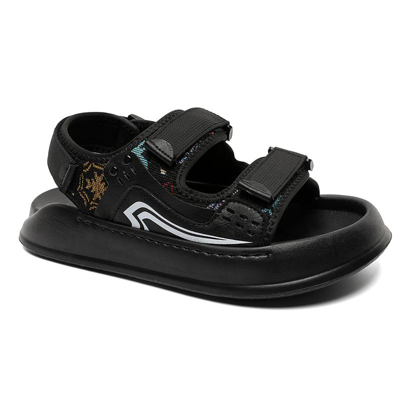 

Мода Новые трендовые летние мужские туфли Роскошный дизайнерский стиль Досуг уличная ходьба Пляжные дышащие сандалии Горячие продажи качество 44 чёрный