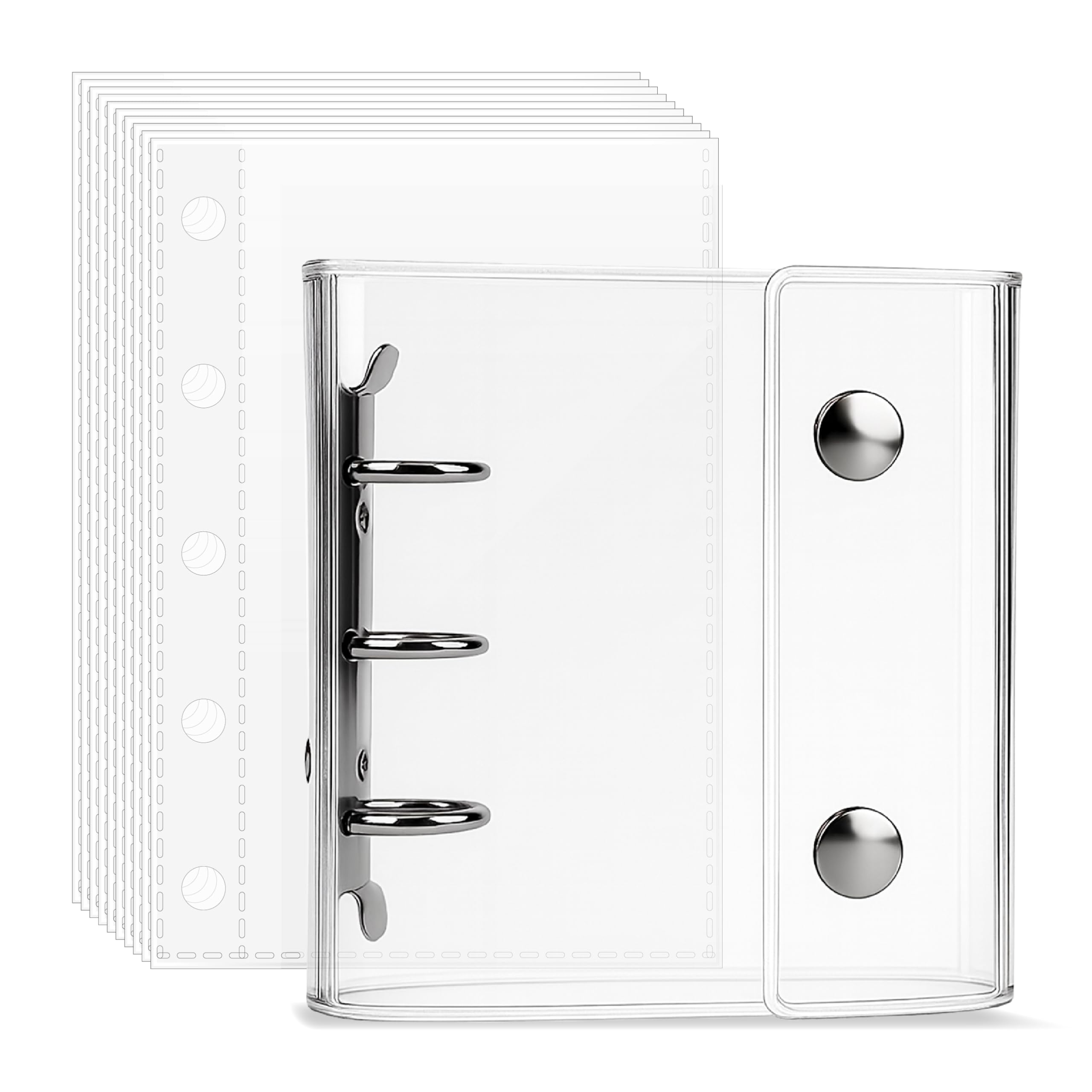 

[OSHI-LIFE] Прозрачный альбом для наклеек размера M5 [Все 2 типа] - Совместим с наклейками Bonbon Drop - Папка и листы для наклеек transparent