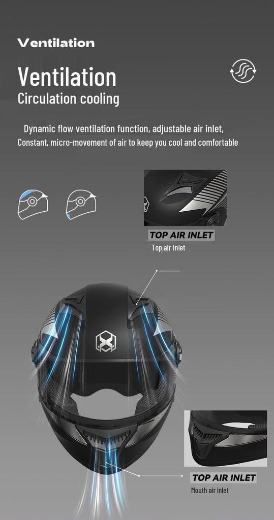 Double-Sided Mirror Electric Motorcycle Full-Face Helmet Unisex, Universal Summer Half Helmet