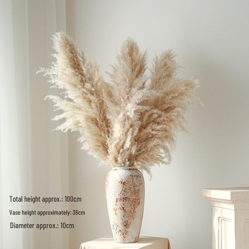 Natural Air-Dried Reed and Cattail Flower Bouquet for Floor Vase Decoration