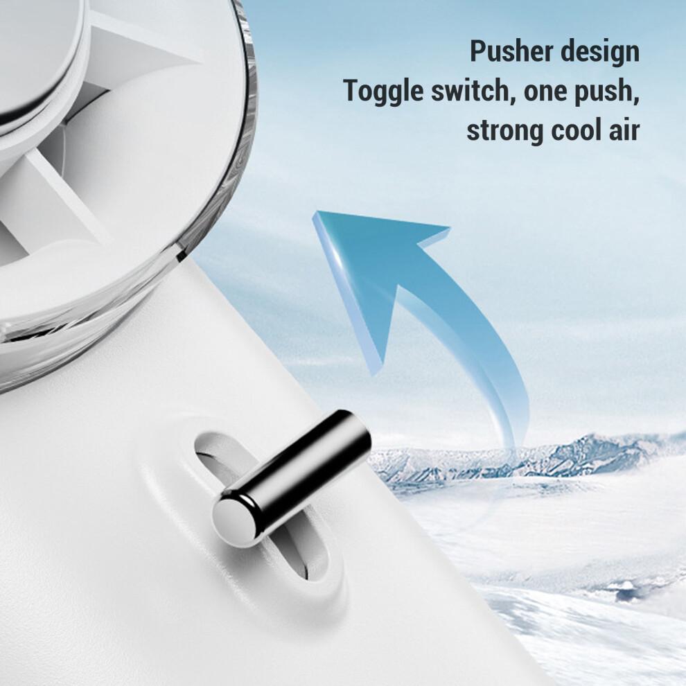 Rechargeable Portable Handheld Fan 5-Speed, 3600mAh, 162mm White