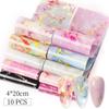 BORN PRETTY 10pcs Nail Foils Marble Paper Gel Polish Transfer Sticker DIY Pattern Manicure Nail Art Decoration Decorations