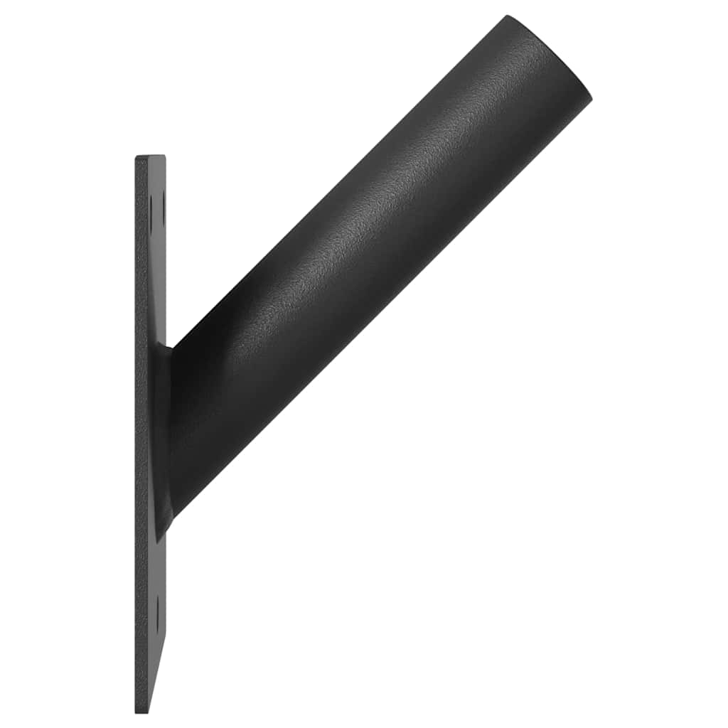 Flagpole Holder Black 10.5 X 7.5 X 0.25 Cm Steel