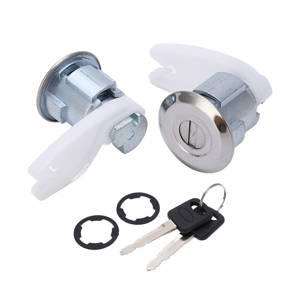 Door Lock Kit DL54 Metal Front Cylinder Barrel Assembly Set Replacement for Ford E‑150 Econoline 1992‑1996