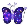 3Pcs/Set Luminous Butterflies Wing Light Up Costume Accessories Cute Vivid Kids Performance Glowing for Festival