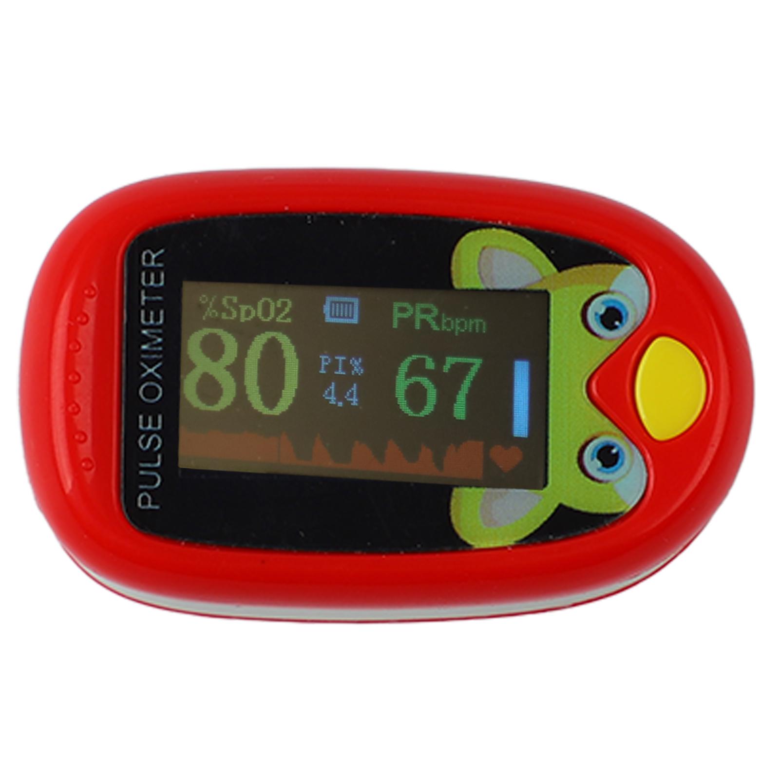 

Оксиметр с зажимом на кончике пальца, 6 режимов, автоматическая зарядка через USB, светодиодный монитор кислорода в крови для детей красный