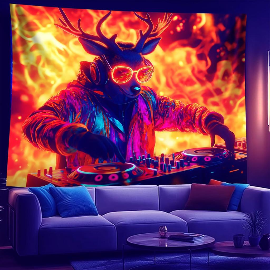 NYZE Astronaut Space Tapestry for Bedroom, Glow In the Dark Room Decor Wall Tapestries, Cool Galaxy Planet Wall Hanging, Wall Ha