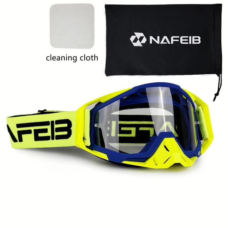 NAFEIB Motorcycle Goggles Men's Riding UV400 Windproof And Sand Resistant Detachable Off-road Helmet Goggles