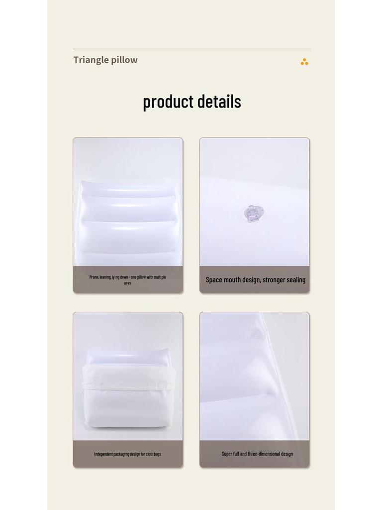 Inflatable Portable Lumbar Support Pillow - Wedge, Body Positioner & Leg Care for Travel and Camping