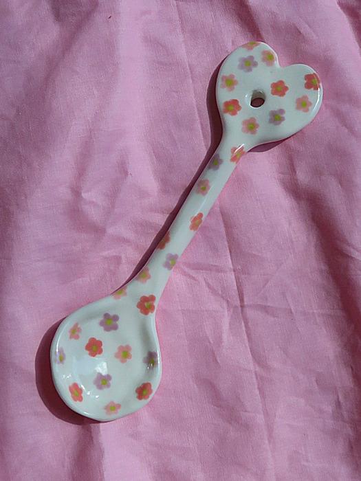 Deulkkot Ceramic Flower Heart Spoon