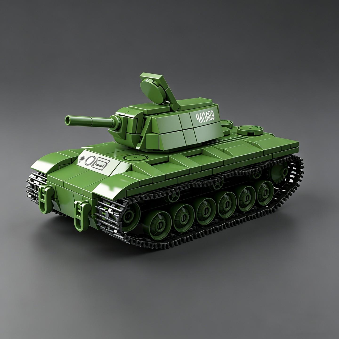 

2026 NEW World War II Soviet KV-1 Heavy Tank Military Building Block Set Tracked Armored Vehicles Children s Toy NO BOX